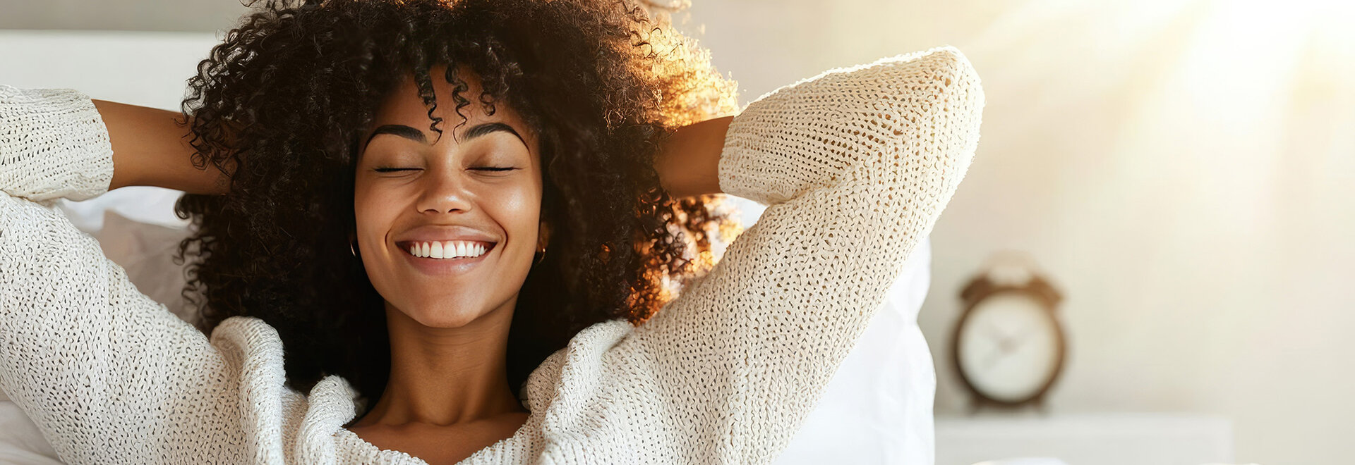 Frau im Schlafzimmer