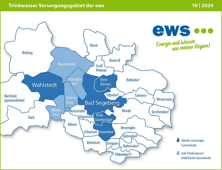 Trinkwassergebiet der ews